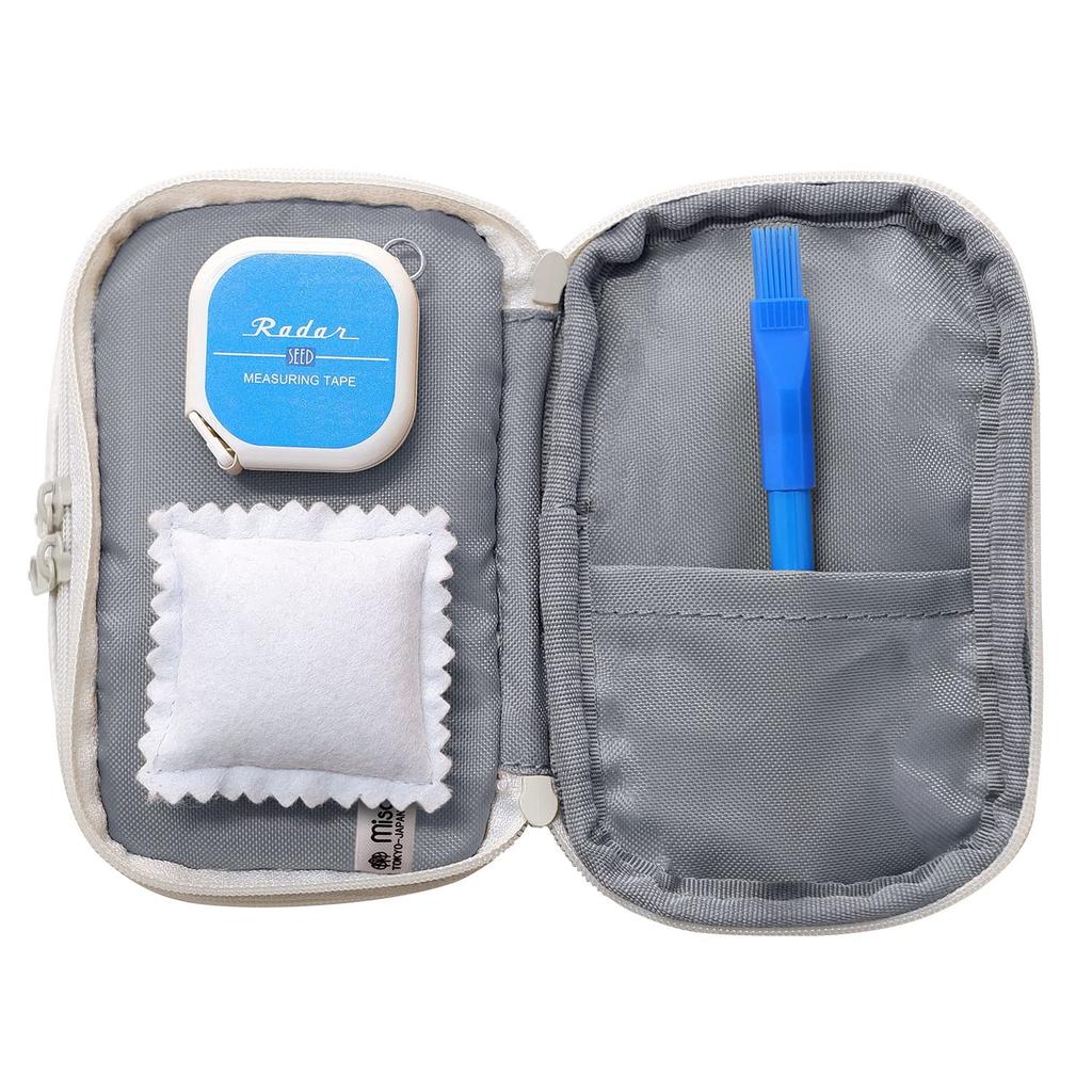 Misasa Radar Sewing Kit Zipper Pouch White x Blue 1486 No.