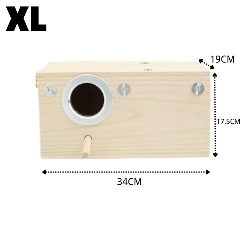 Transparent Wooden Bird House Nest for Parrots Parakeets Cockatiels Breeding Box Cage Accessories  Home Balcony Decoration Easy