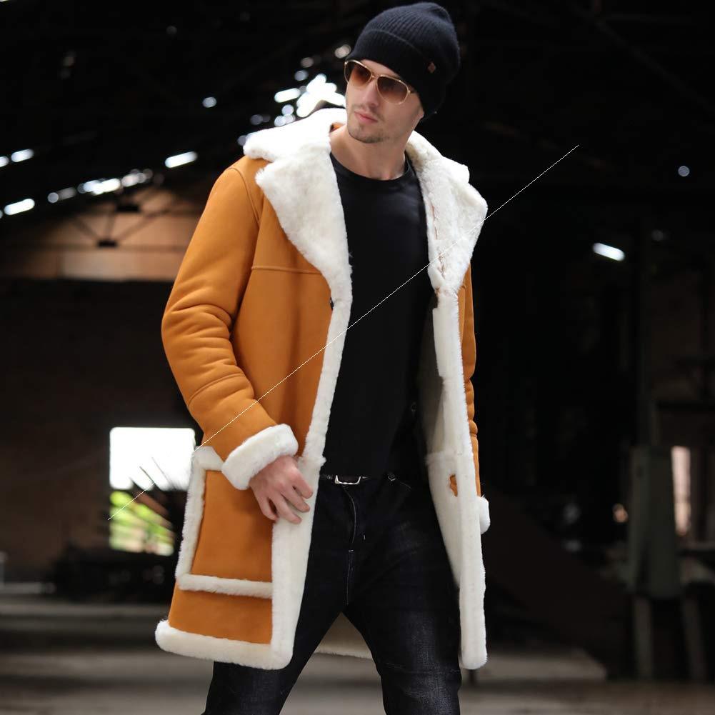 New Fur Integrated Men's Coat Thickened Jacket Imitation Leather Velvet