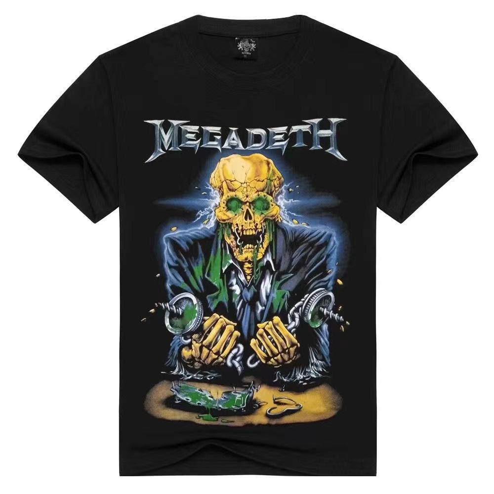 Rock Band ACDC Short Sleeved T-shirt Simple Loose Summer Casual Versatile Round Neck Men's T-shirt
