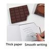 Çikolata Bloknot Taşınabilir 80 Yaprak Isırılmış Bistuits Not Defteri Kağıt Not Defteri