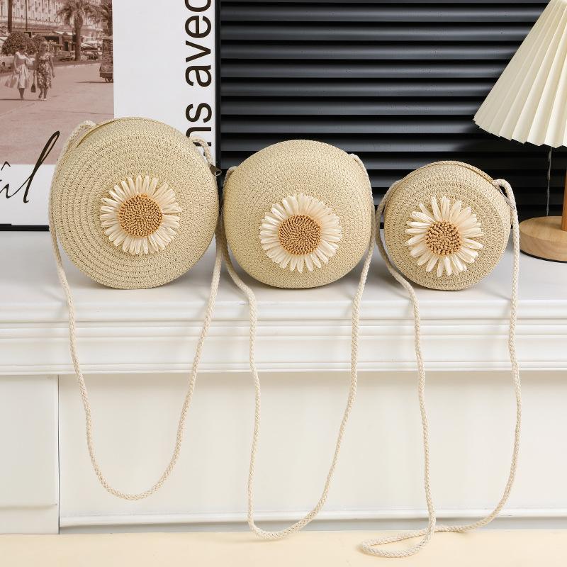 Rustic Raffia Straw Bag Woven Phone Bag Crossbody Female,Beach Straw Small Bag Holiday Style