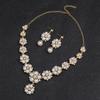 Zirkonia Halskette Elegante Imitation Perlen Halskette Halskette Ohrring Set Formelle Schmuck Accessoires Für Brautjungfern