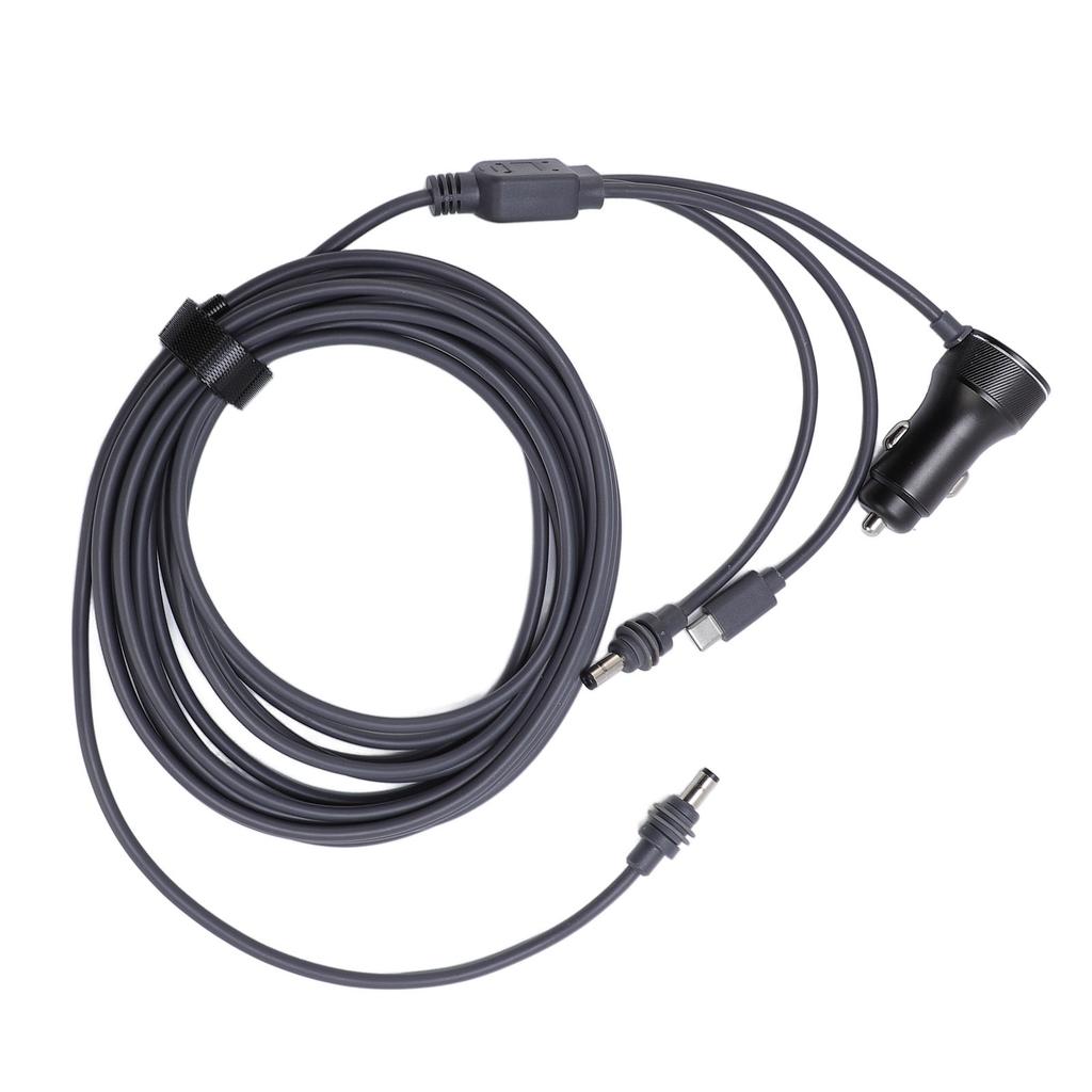 3 in 1 Power Cable USB C Car 18AWG 48W PD30W QC3.0 Power Supply Adapter 6.6ft Cable for Dish , Portable, Heatproof