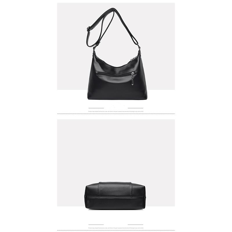 Damen-Schultertasche aus weichem Leder, Messenger-Tasche, inklusive Geldbörse und Kartenpaket