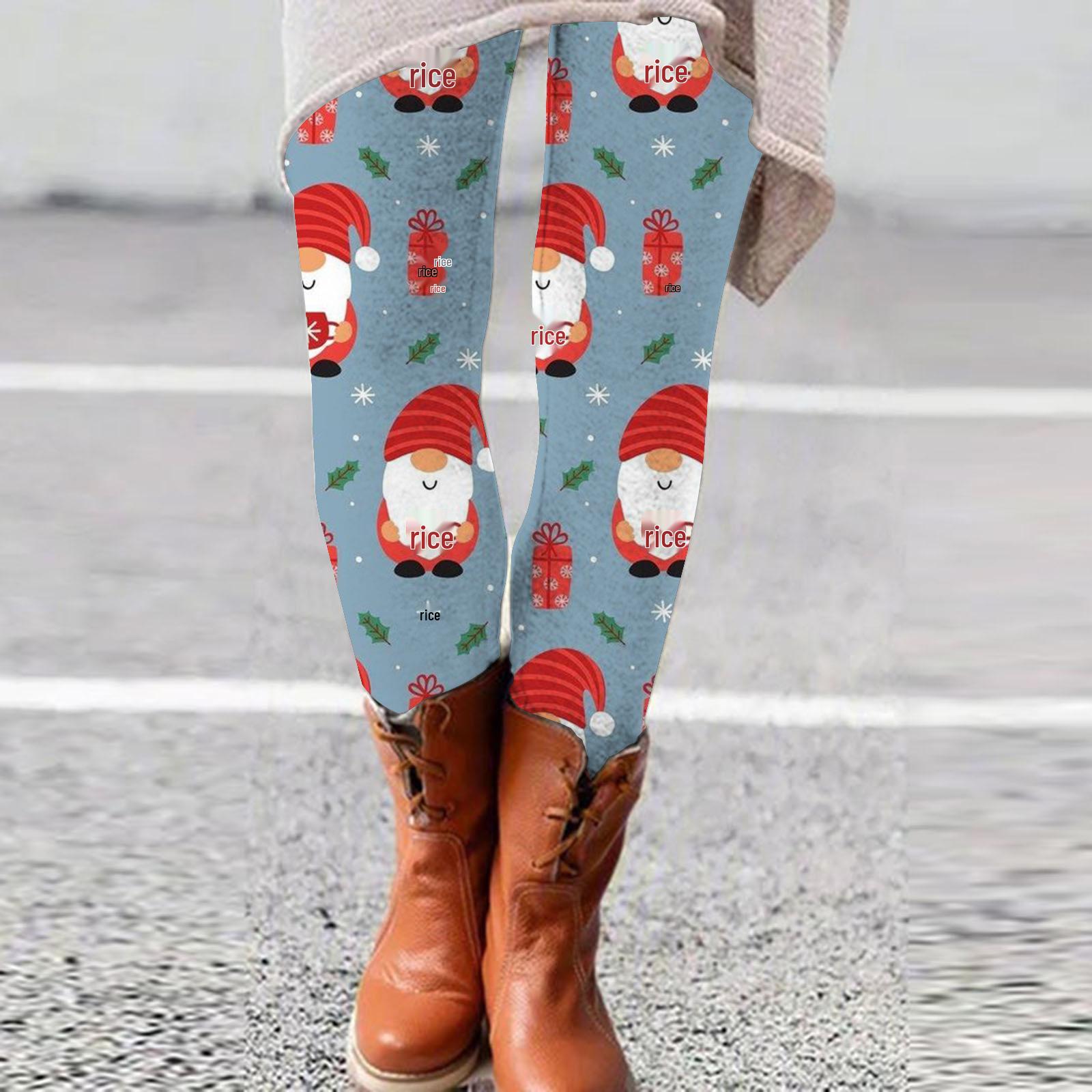 High-Waisted Printed Yoga Leggings for Women XXL