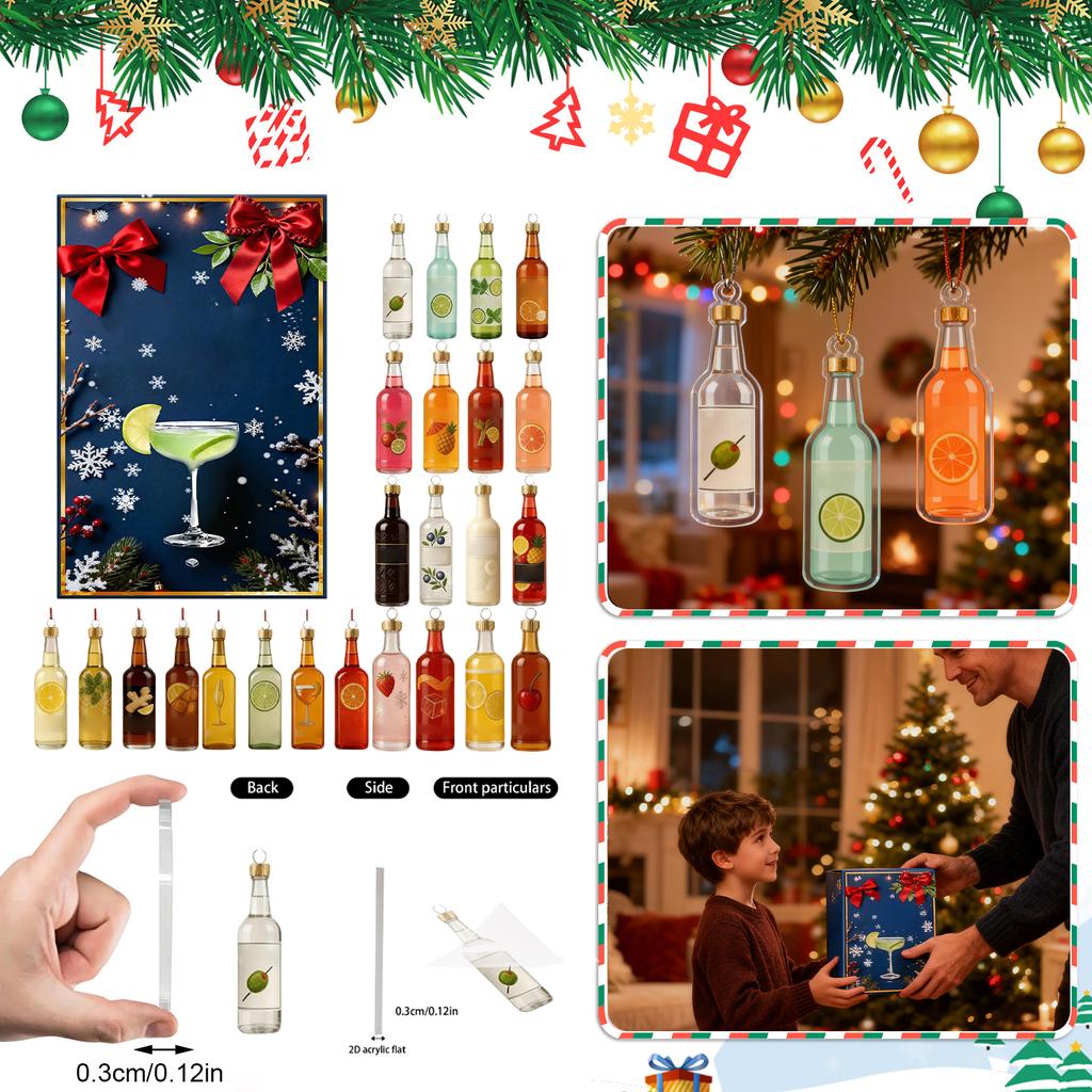 2D Flache Flugzeugbox 24-teilige Serie Adventskalender Weihnachts-Countdown