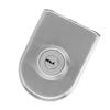 Stainless Iron Single Glass Door Lock Latch Semi‑Circular Home Office Security Accessory