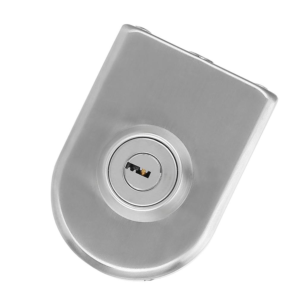 Stainless Iron Single Glass Door Lock Latch Semi‑Circular Home Office Security Accessory