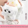 Women's Winter Plush Velvet Gloves: Cute Korean Style, Cartoon Design, Thick and Warm for Autumn and Winter Riding