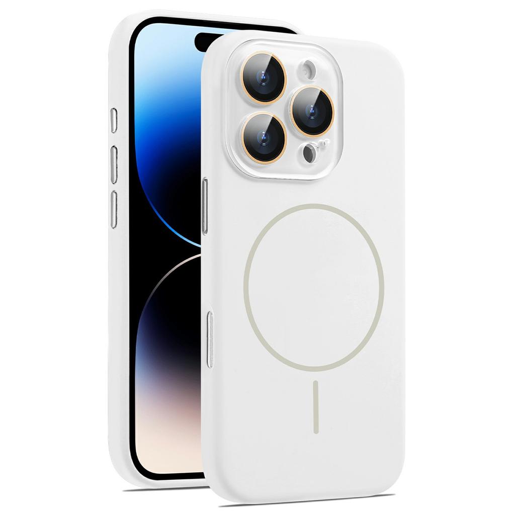 Für iPhone 16 Pro Max Hülle Kompatibel mit MagSafe Silikon Handyhülle mit Kameraobjektiv Vollständiger Schutz