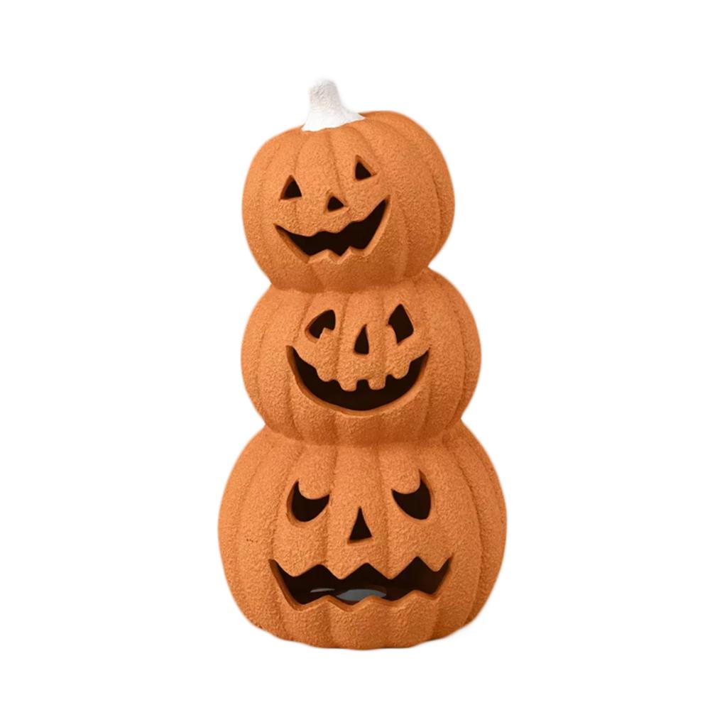 Halloween Pumpkin  Illuminate Pumpkin Decorations, Stacked Pumpkin  With LED Bulbs, Suitable For Indoor/outdoor Use, With A Size Of 9.2 Inches.