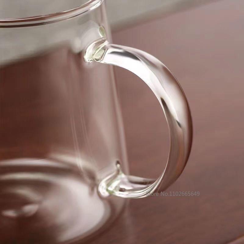 300/450/600Ml Glass Pitcher Milk  Pitcher Mini Glass Pitcher Transparent Coffee Pitcher Glass Tea Milk Pourer Glass Creamer Pot