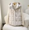 New hooded down cotton vest women's autumn and winter loose and versatile outer wear sleeveless vest thickened warm vest jacket