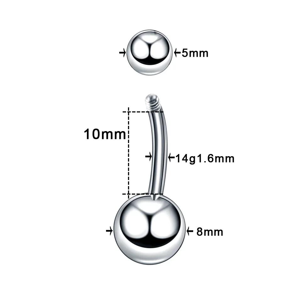 1 шт. Хирургическая сталь 316L Пирсинг пупка Кольцо для пирсинга пупка Кристалл Пирсинг пупка Серьга Пирсинг живота Сексуальное украшение для тела Подарок Curved barbell&Navel & Bell Button Rings&Body
