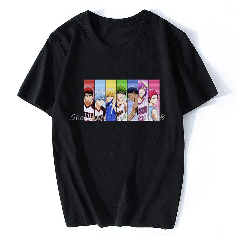Japan  Anime Kuroko No Basket Funny Print T Shirt Men Harajuku Manga Summer Tops Causal Basketball Cartoon Tee Anime Shirt