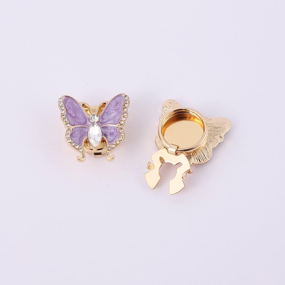 Rhinestone 3D Butterfly Cufflinks Brass Base Button Cover Creative Sleeve Button  Shirt Accessories