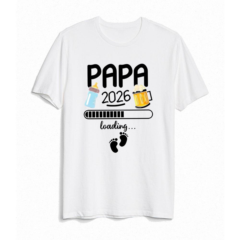 

Papa 2026 T Shirt Future Dad French Texts Beer Lovers Father s Day Gift Men Clothing Soft 100% Cotton T-shirt Pregnancy Announcement Tshirt 3XL
