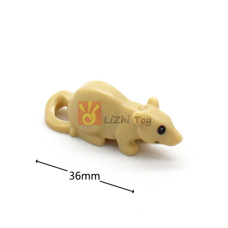 MOC Animal Figure Brick Building Blocks Pet Zoo Dog Penguin Cat Clown Fish Bird Bear Bat Squirrel Owl DIY Model Toys Girls Kids