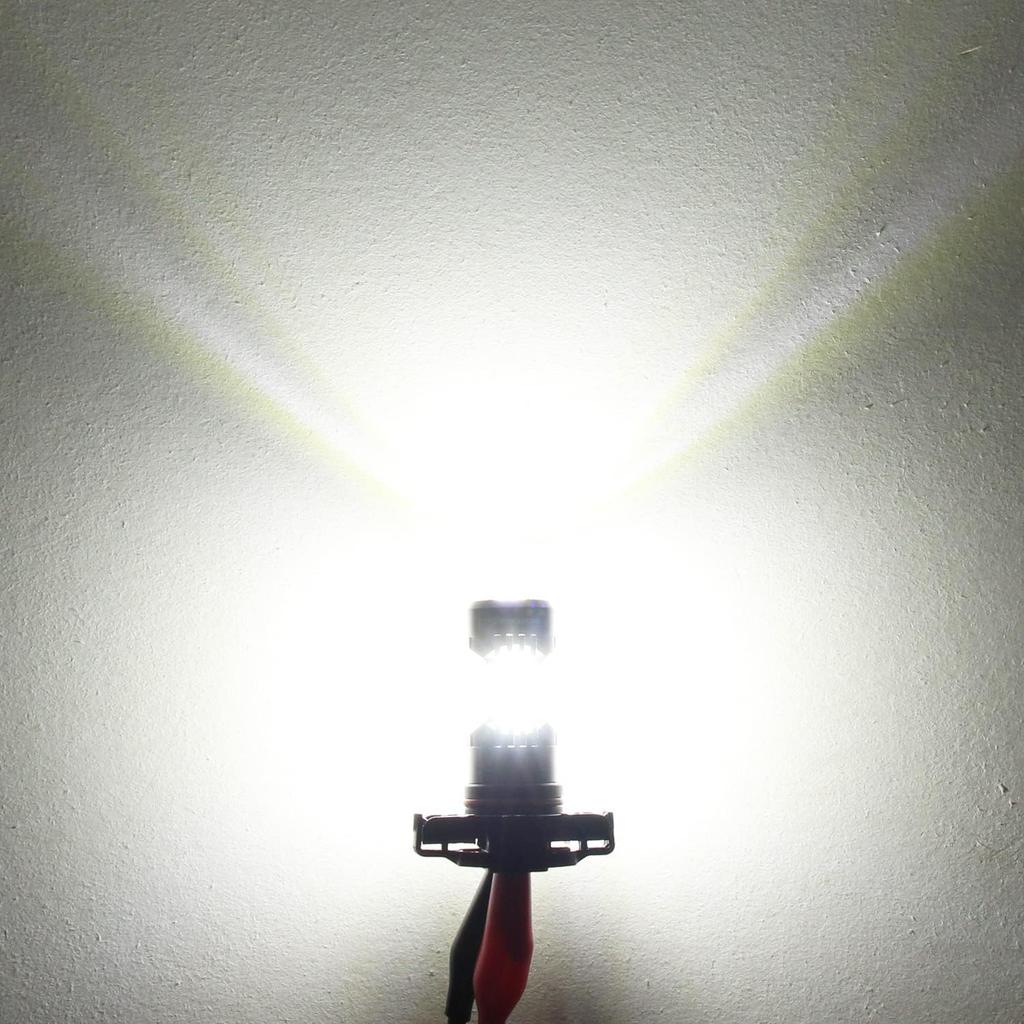 PHINLION 2504 PSX24W 12276 LED Fog Light Bulbs, 3200 Lumens Super Bright, 6000K Xenon White, 3030 30 SMD Chips, DRL Replacement Lamps for Cars,