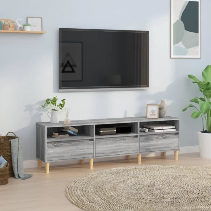 VidaXL Meuble TV Sonoma gris 150x30x44,5 cm bois d'ingénierie 831915