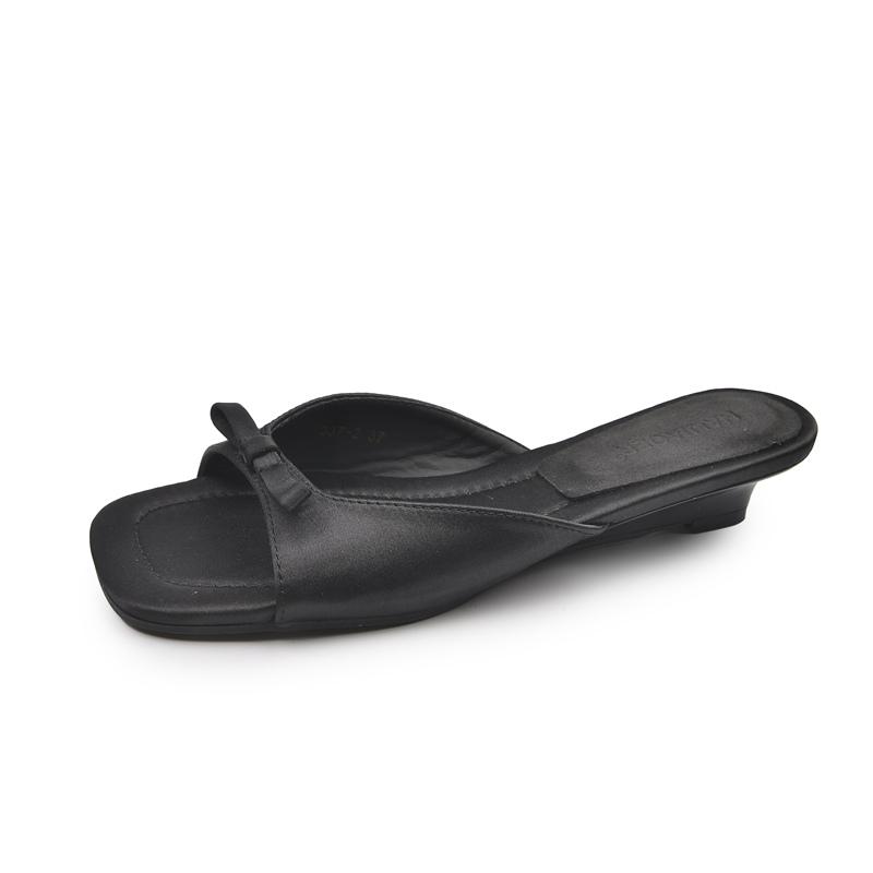 2025 Summer Women Casual Open Toe Slippers Fashion Comfort Wedges Heel Beach Vacation Slides Shoes
