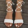 Fashion Women's Cross Strap Sandals 2024 Summer New Fashion Flat Open Toe Sandals for Women Gladiator Beach Flip Flops Zapatos Mujer
