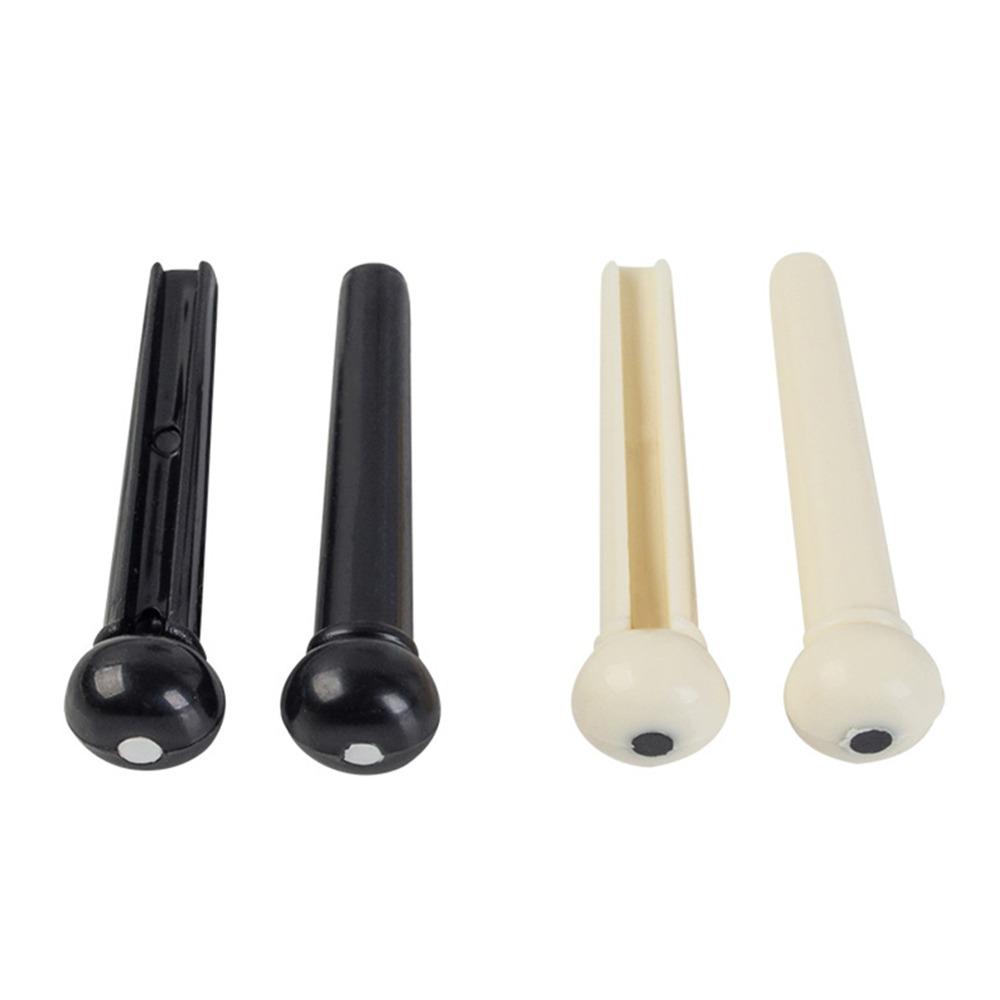 24PCS Acoustic Guitar Guitar Bridge Saddle White+Black Guitar Pegs Kit Bridge Pin Puller  For Guitar