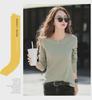 2021 Korean Long-Sleeve T-Shirts for Women: Slimming Solid Color Layering Tops, Youthful Style