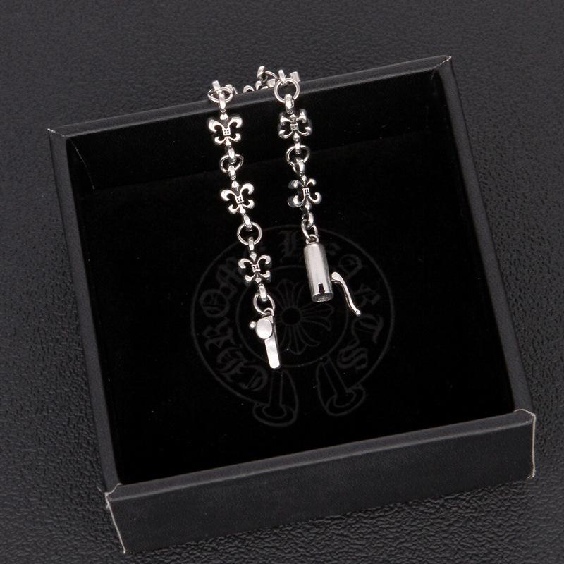 China Kroxing Thailändisches Silber Retro Schalter Armee Blume Armband Persönlichkeit Klassisch Hip Hop Punk Stil Paar Hand Accessoires