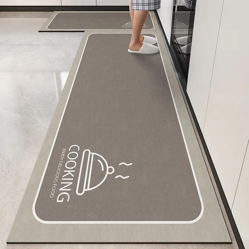 Modern Kitchen Rug PVC Leather Non-slip Waterproof Oil-proof Floor Mat Long Strip Home Decoration Carpet for Safety