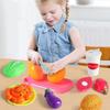 69/82/104 Pcs Play Food Set for Kids Kitchen, Pretend Food Toy for Toddlers Plastics Cutting Fake Food/ Fruit/ Vegetable Accessories