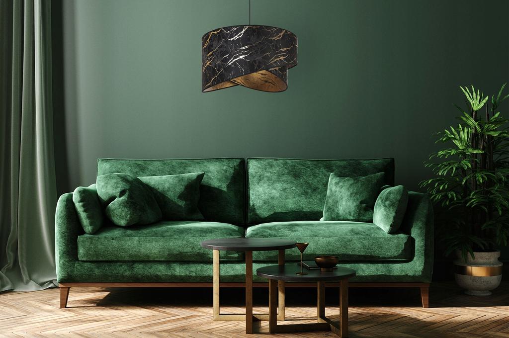 CEILING HANGING LAMP, GOLDEN MARBLE LAMPSHADE