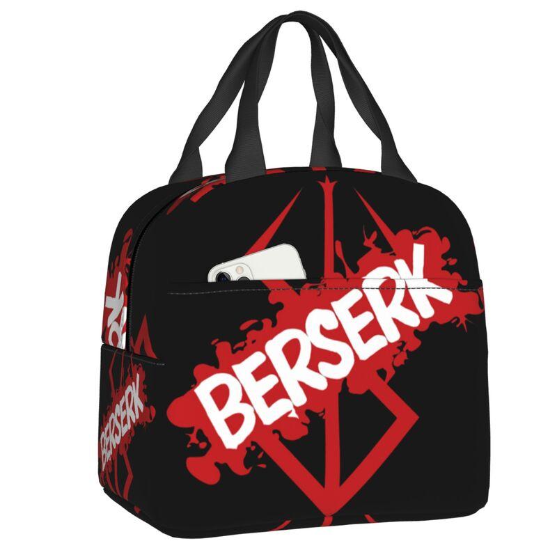 Custom Classic Anime B-Bereserks Hot Logo Insulated Lunch Bags for School Office Waterproof Thermal Cooler Bento Box Women Kids