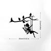 Enchanting Fairy Silhouette Metal Decoration: Graceful Garden Ornament with Butterflies & Flowers.Add Magic to Patio.