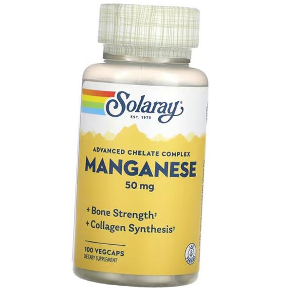 Manganese, Manganese 50, Solaray  100vegcaps (36411093)