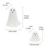 3Pcs Light Up Ghosts For Indoor Halloween Decorations Battery Powered White Mini Ghost Figurines With LED For Spooky Halloween