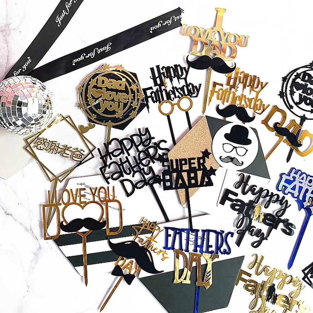 

Акриловые украшения для вечеринки, десерта, подарка на День отца, украшения для торта на день рождения 9