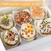 Halloween Sprinkles Mix, 6 Cell Assorted Festive Sprinkles Edible Colorful Variety Candy Sugar Sweets Icing Decorations for Bonbon Halloween Cookies
