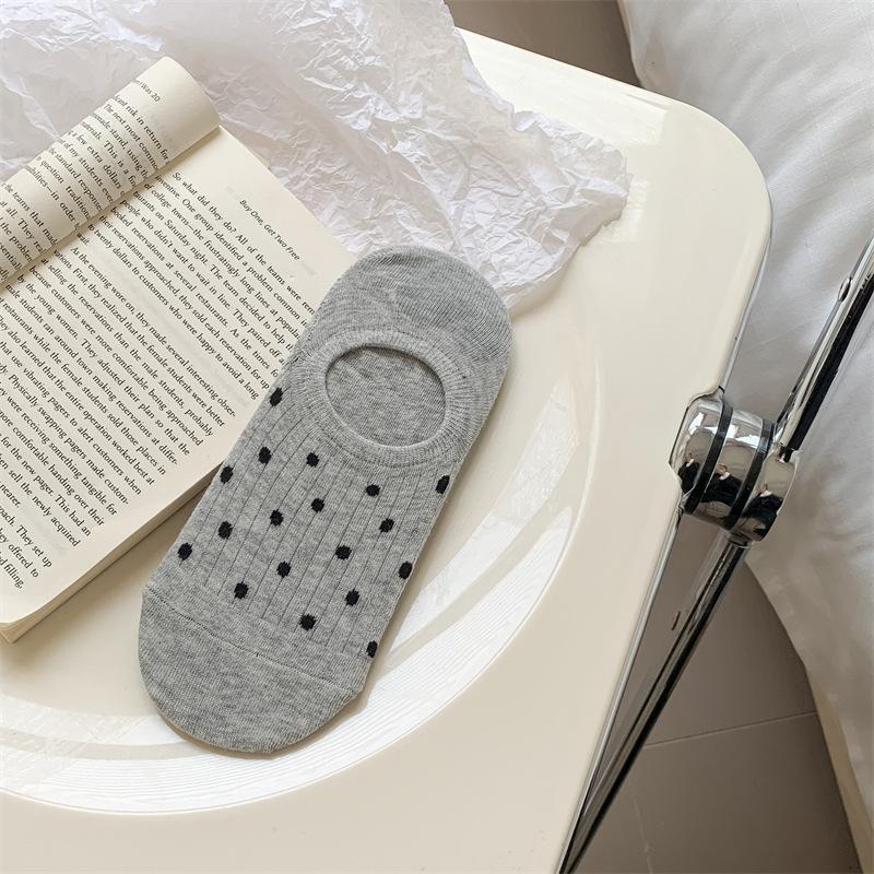 Bootsocken, Welpen Unsichtbare Socken, Kleine Weiße Socken, Gepunktet Cartoon, Low-Top Anti-Rutsch Unsichtbare Socken, Flacher Ausschnitt
