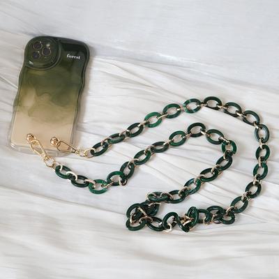 Nowy uroczy łańcuszek do telefonu akcesoria odpinane części Crossbody metalowa żywica uroczy pasek na szyję etui na telefon łańcuszki akrylowa smycz na ramię wiszący łańcuszek