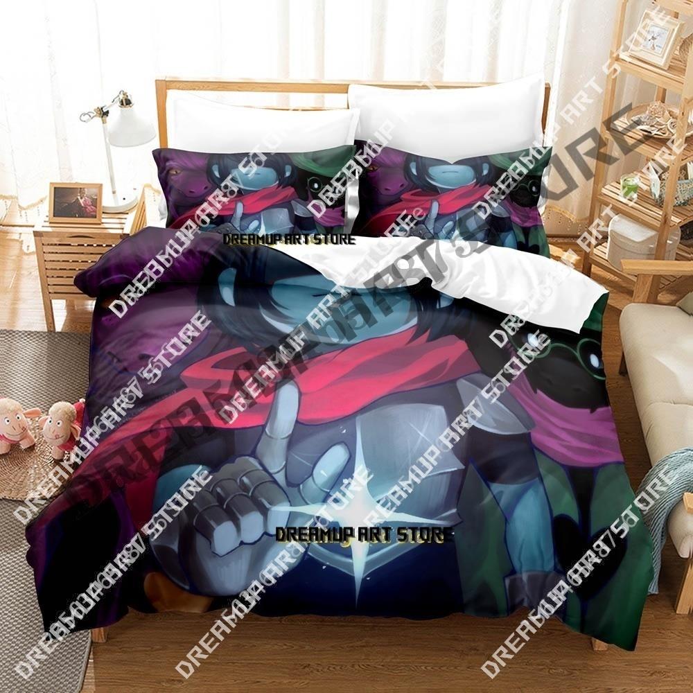 3D Print Deltarune 2 Bedding Set Single Twin Full Queen King Size Bed Set Adult Kid Bedroom Duvetcover Sets Game Bed Sheet