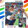 Disney oil painting painting art Beauty and the Beast reading books handmade diy painting home decoration gift