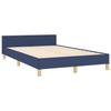 Bed Frame without Mattress Blue 120 x 190 cm Fabric
