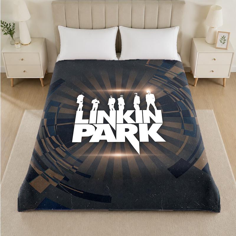 Linkin Park Druck Flanelldecke Gemütliche Leichte Plüschdecke für Bett Sofa Haushalt
