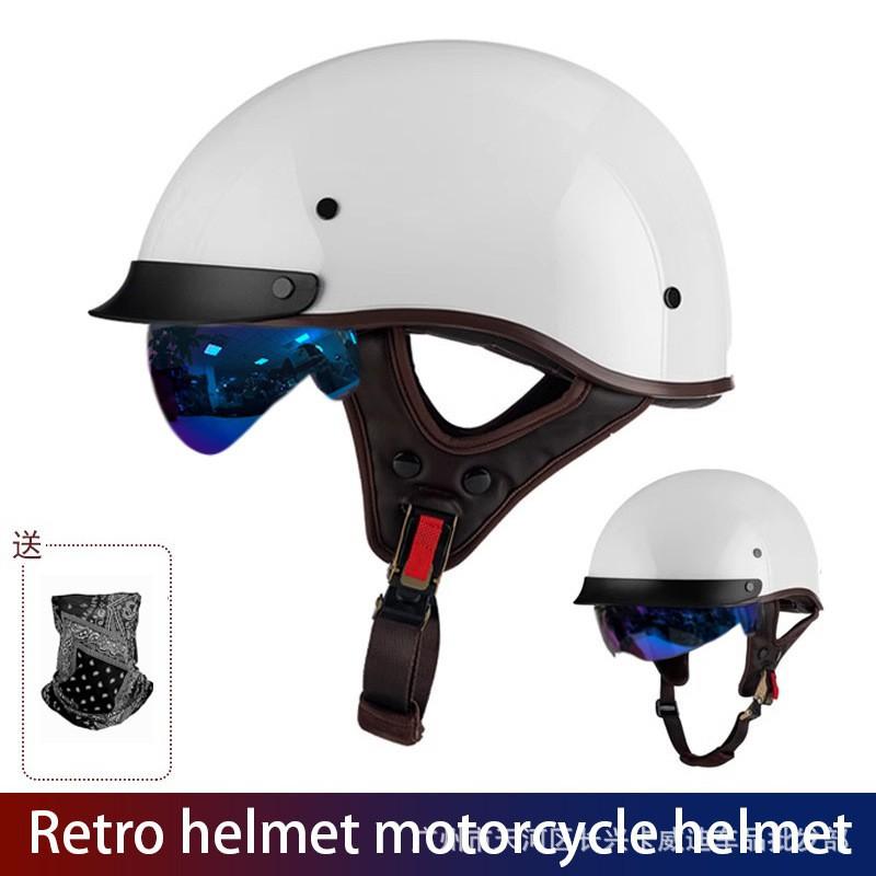 3C Helmet Motorcycle Retro Harley Cruising Semi-helmet Men Women Electric Bicycle Scoop Pedal