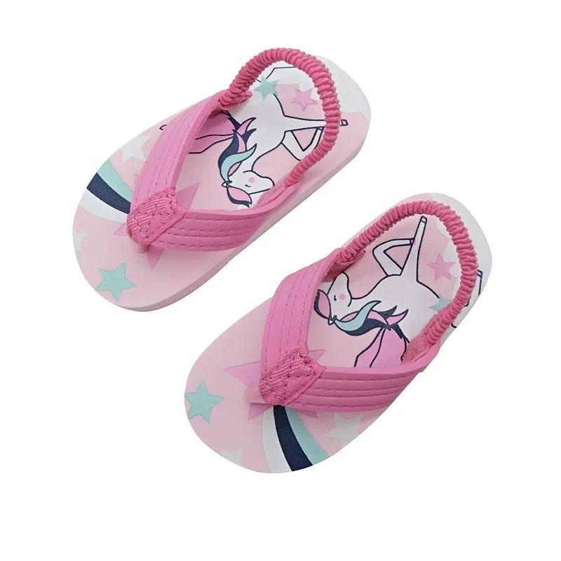 Kinder Flip-Flops Schuhe Cartoon Sommer EVA Weiche Sohle Indoor Baden Anti-Rutsch Mädchen und Jungen Sandalen Strand und Pool Hausschuhe