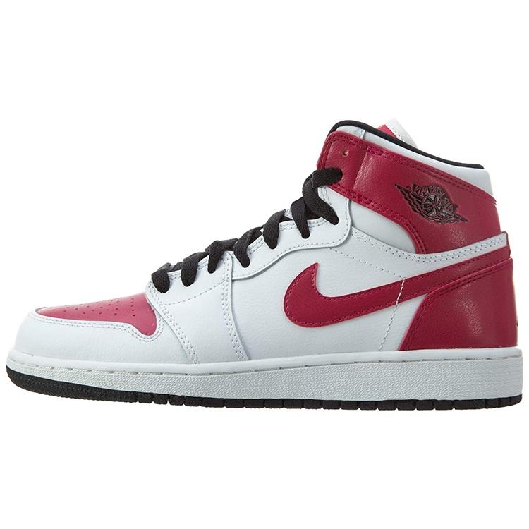 (GS) Air Jordan 1 Retro High White Sport Fuchsia Kids 332148-108 EU 43