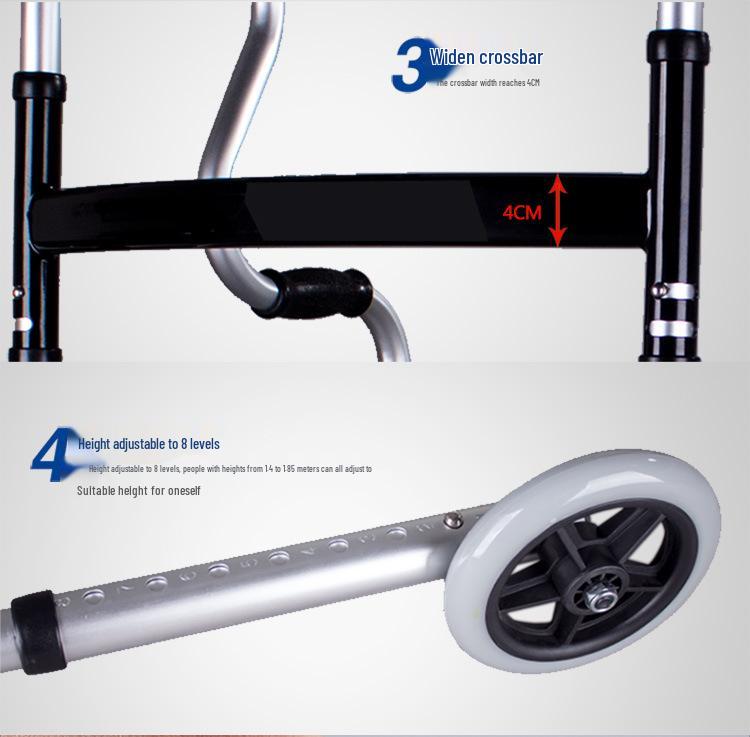Fushide Aluminum Four-Legged Walker for the Elderly and Disabled