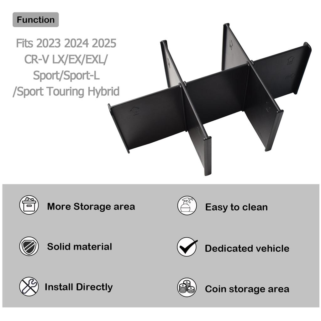 Organizator z przegródkami do konsoli środkowej dla 2025 2025 2025 Honda CRV CR-V Organizer do schowka pod podłokietnikiem Tacka do wnętrza Akcesoria samochodowe ABS